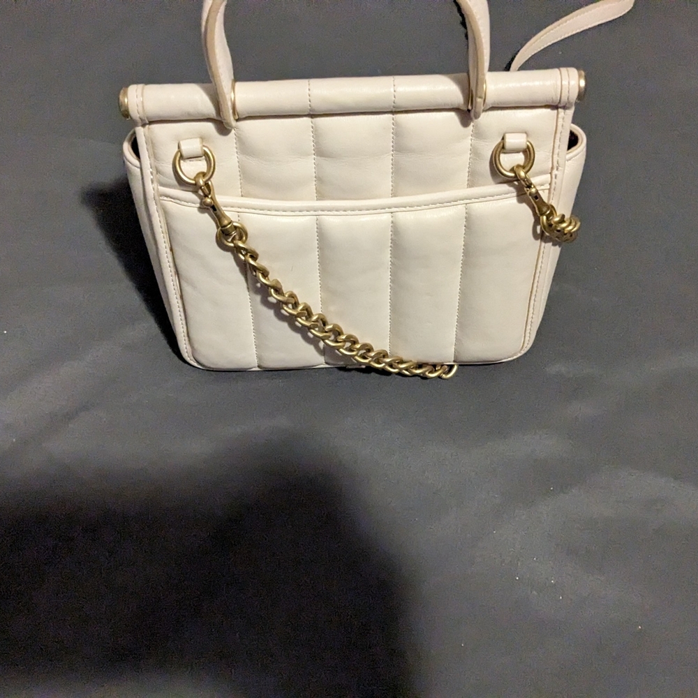 Coach Willis Top Handle 18 Women's Bag - Brass/Chalk - Picture 5 of 9